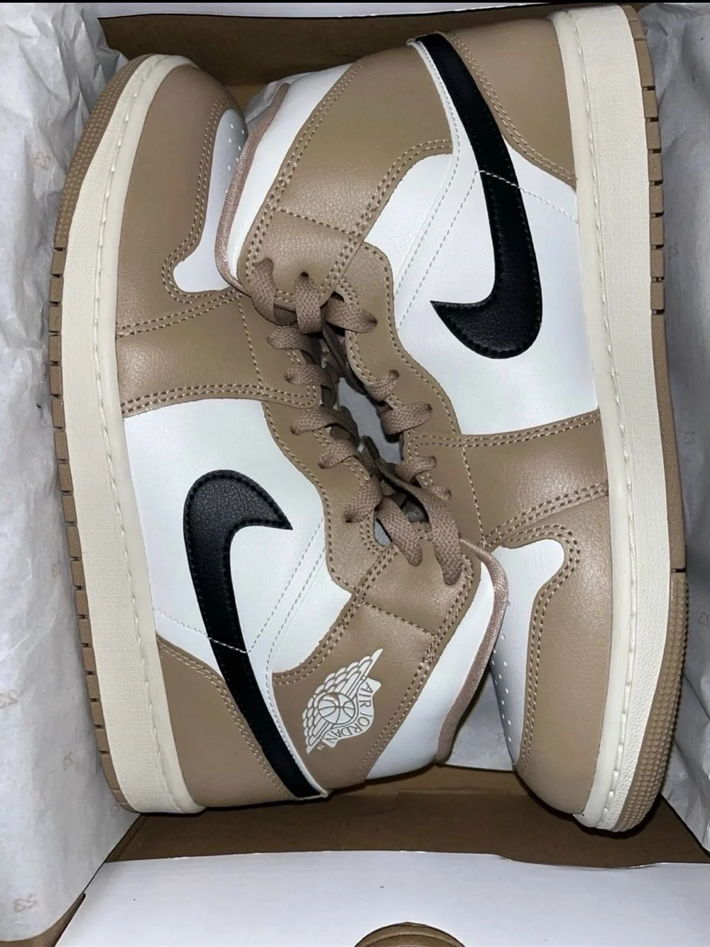 Nike Women’s Air Jordan 1-Mid in Desert Sail